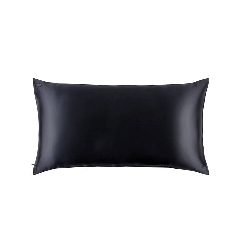 Slip Silk King Zippered Pillowcase - Black