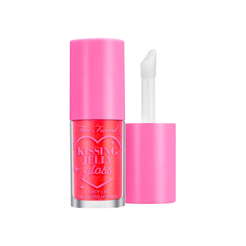 Too Faced Kissing Jelly Lip Oil Gloss - Juicy Lip Oil/Gloss Hybrid - Sour Watermelon