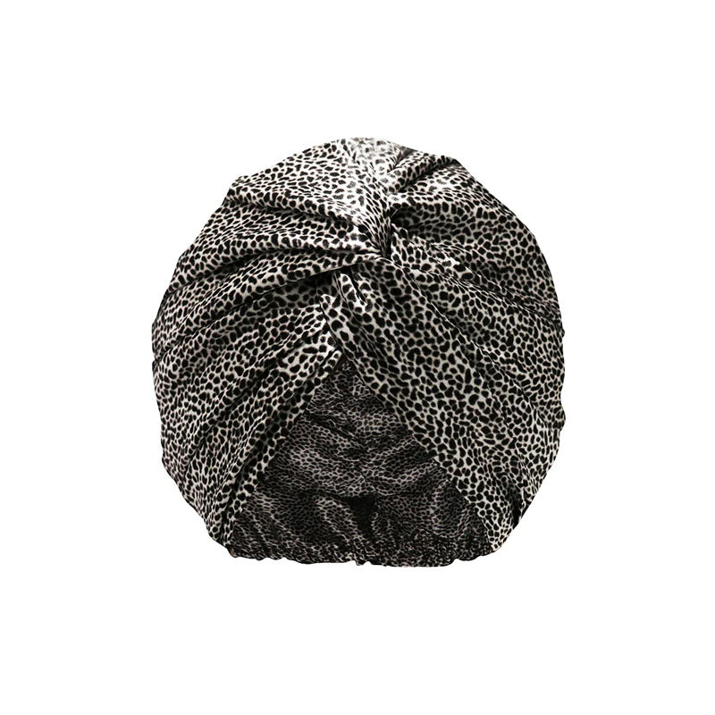 Slip Silk Turban - Leopard