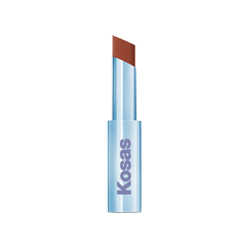 Kosas Wet Stick Moisturizing Shiny Sheer Lipstick - Island High - Warm Toasty Red