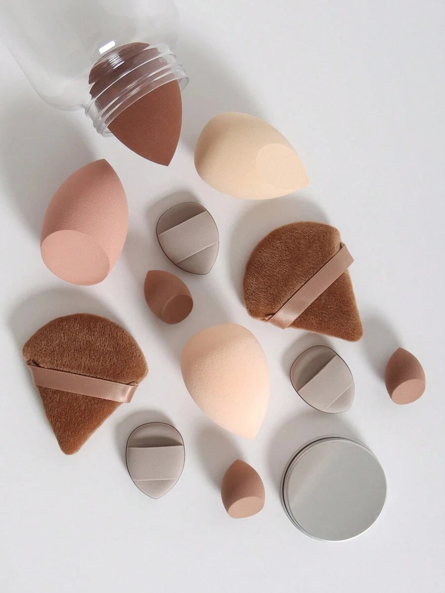 Ultimate Makeup Sponge Set Blending Contouring & Flawless Finish - Multicolor - 12 Piece