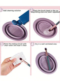 Beauty Foldable Silicone Makeup Brush Cleaner and Storage - Purple