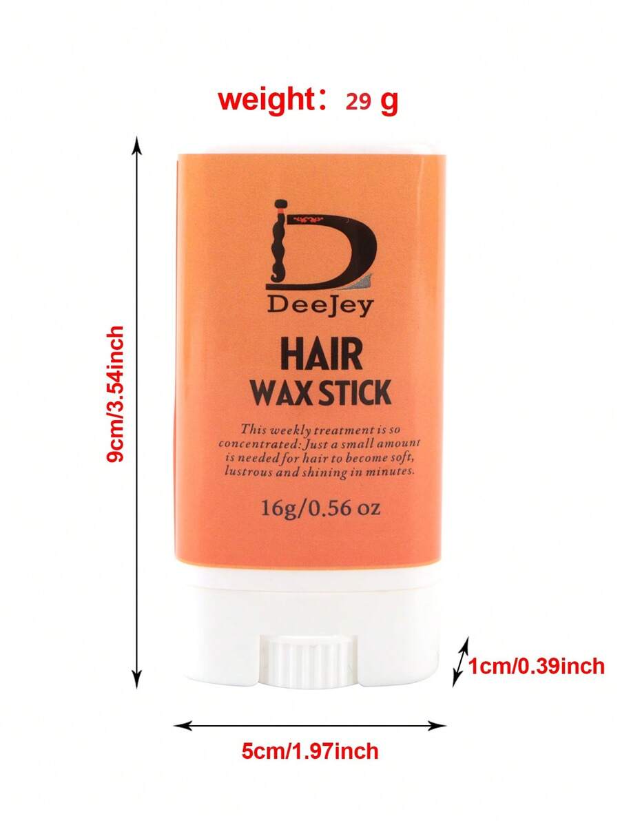 Beauty Hair Wax Stick, Non-Greasy Hair Smoothing Stick Gel - Gold - 16gm