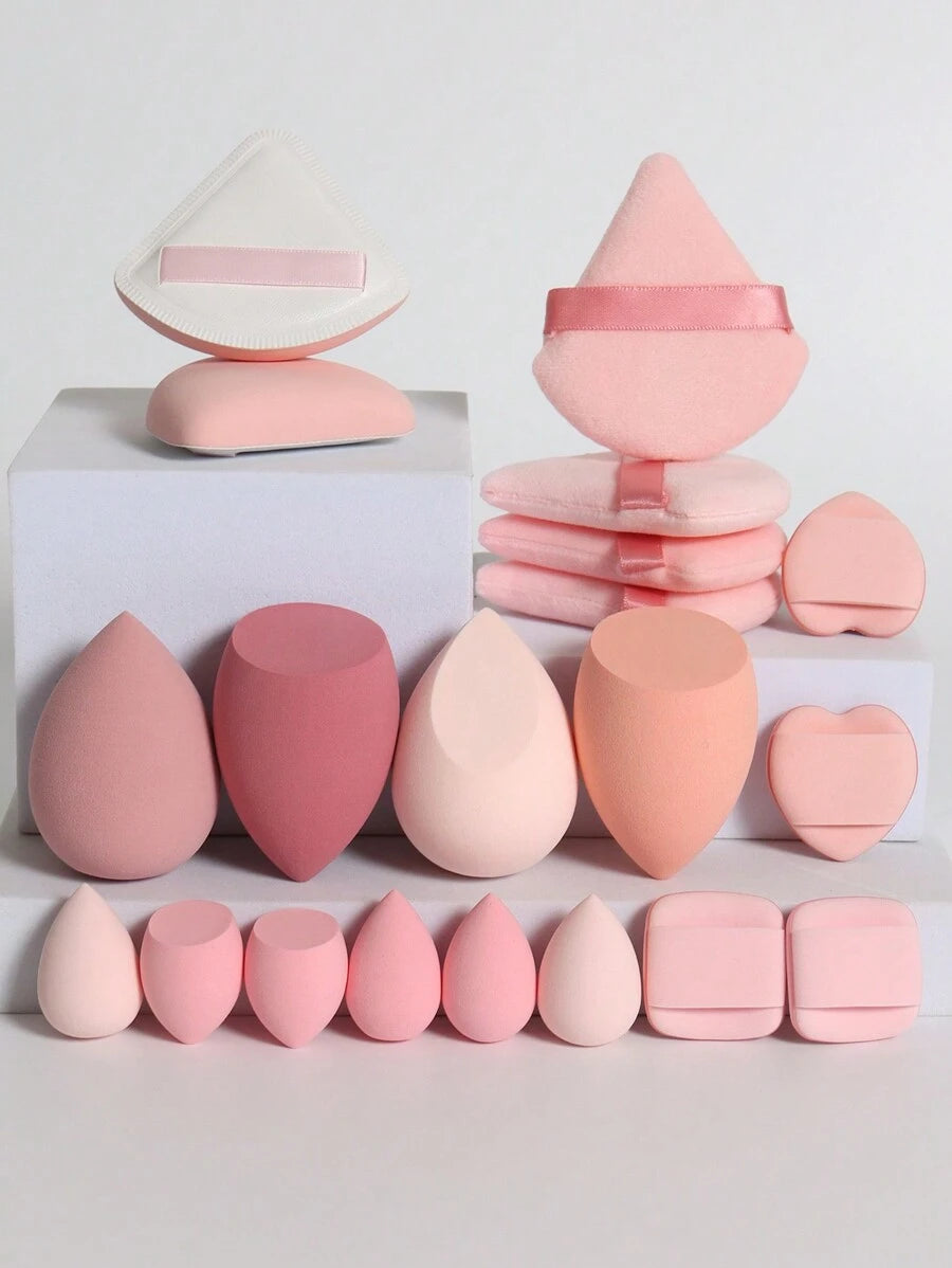 Makeup Tools Set , Air Cushion Puffs & Beauty Sponges - 20 Pcs