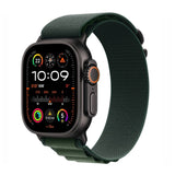 Apple Watch Ultra 2, 49mm, Black Titanium Case, Dark Green Alpine Loop (GPS+Cellular)