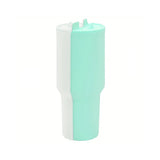 2-in-1 Silicone Drink Divider & Spill Stopper for 40oz Stanley Cups - Reusable, Fits Hot & Cold Beverages - White & Green