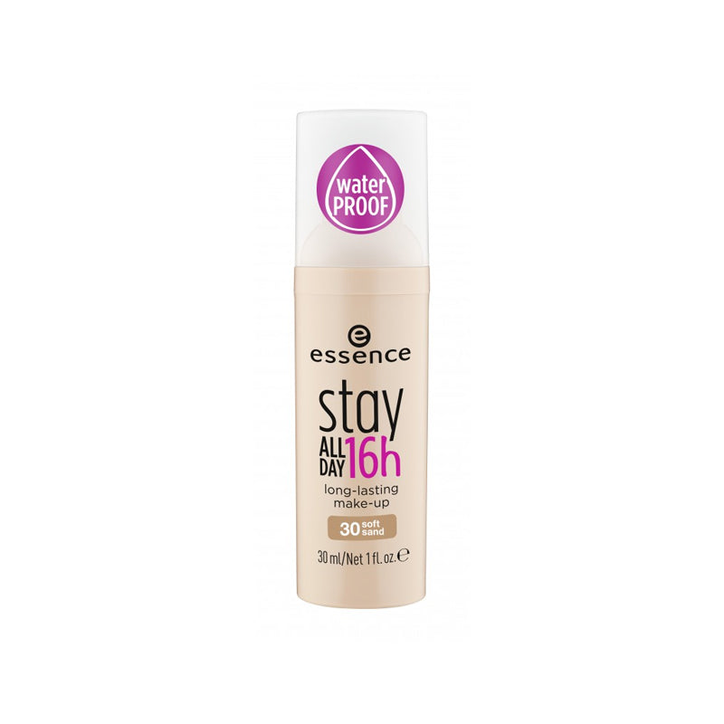 Essence Stay All Day 16H Long-Lasting Make-Up Foundation, 30 Soft Sand, 30 ml