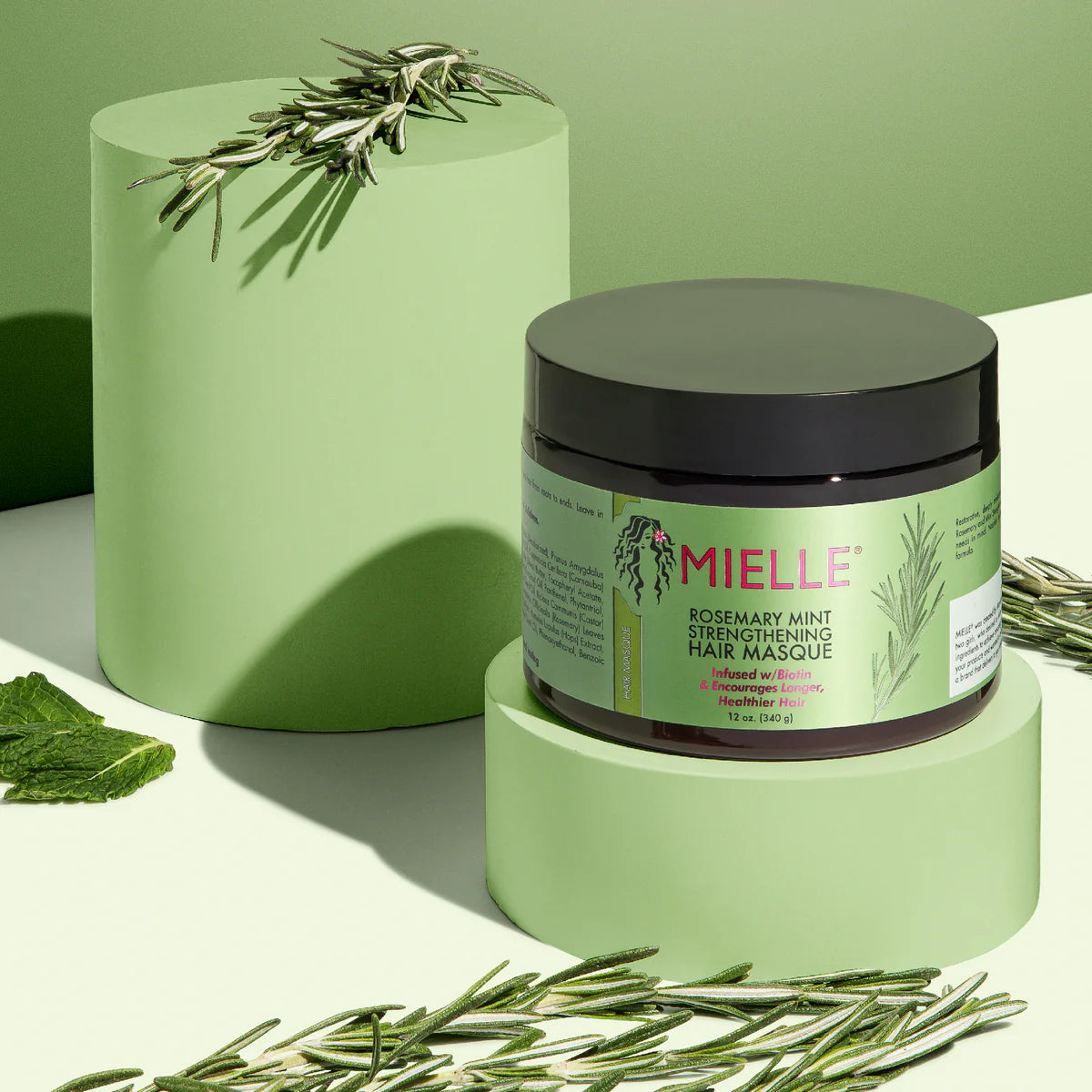 MIELLE Rosemary Mint Strengthening Hair Masque - 340g