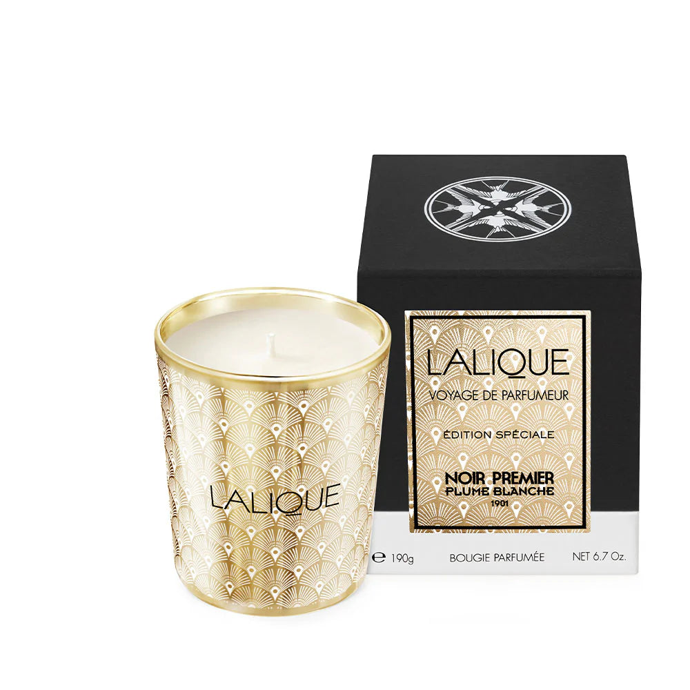 Lalique Noir Premier Plume Blanche Scented Candle - 190 gr