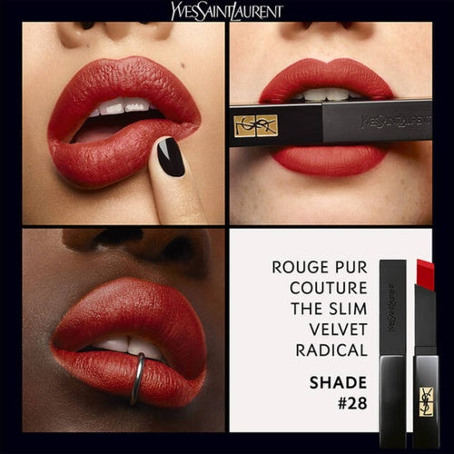 Yves Saint Laurent Pure Couture Red The Slim - Long lasting and comfortable matte lipstick - N°28