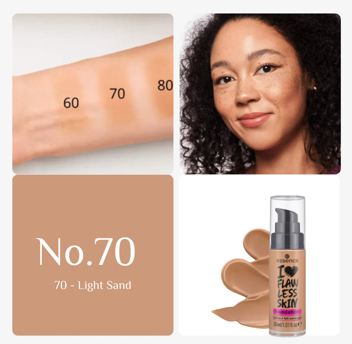 Essence I Love Flawless Skin Foundation 30 ml - 70 Light Sand