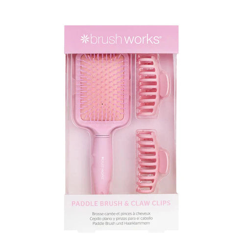 Brush works Paddle Brush & Claw Clips Set