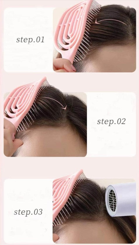 One Piece Women's Long Handle Pink Hair Comb - Pink