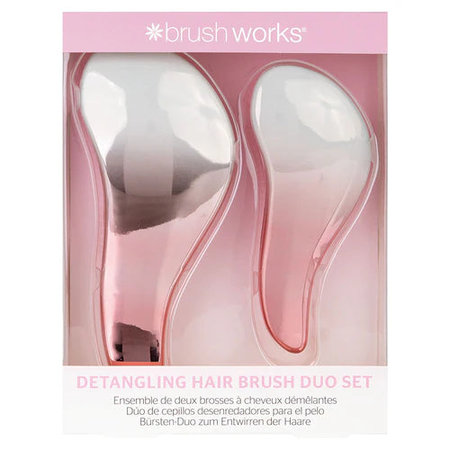 Brush Works Detangling Hair Brush Duo Set