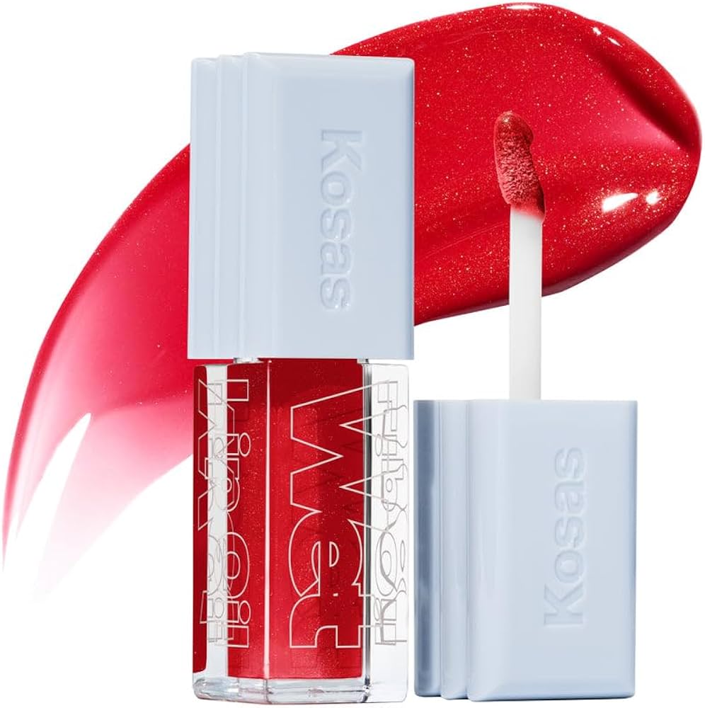 Kosas  Wet Lip Oil Plumping Treatment Gloss - Jaws - Hot Blood Red