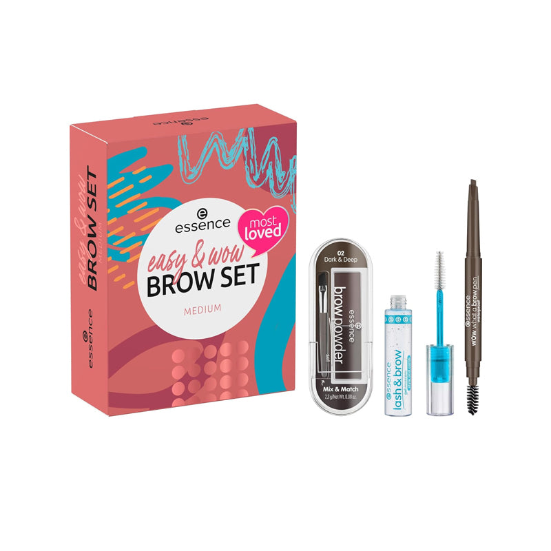 Essence Easy & WOW Brow Set Medium 3pcs