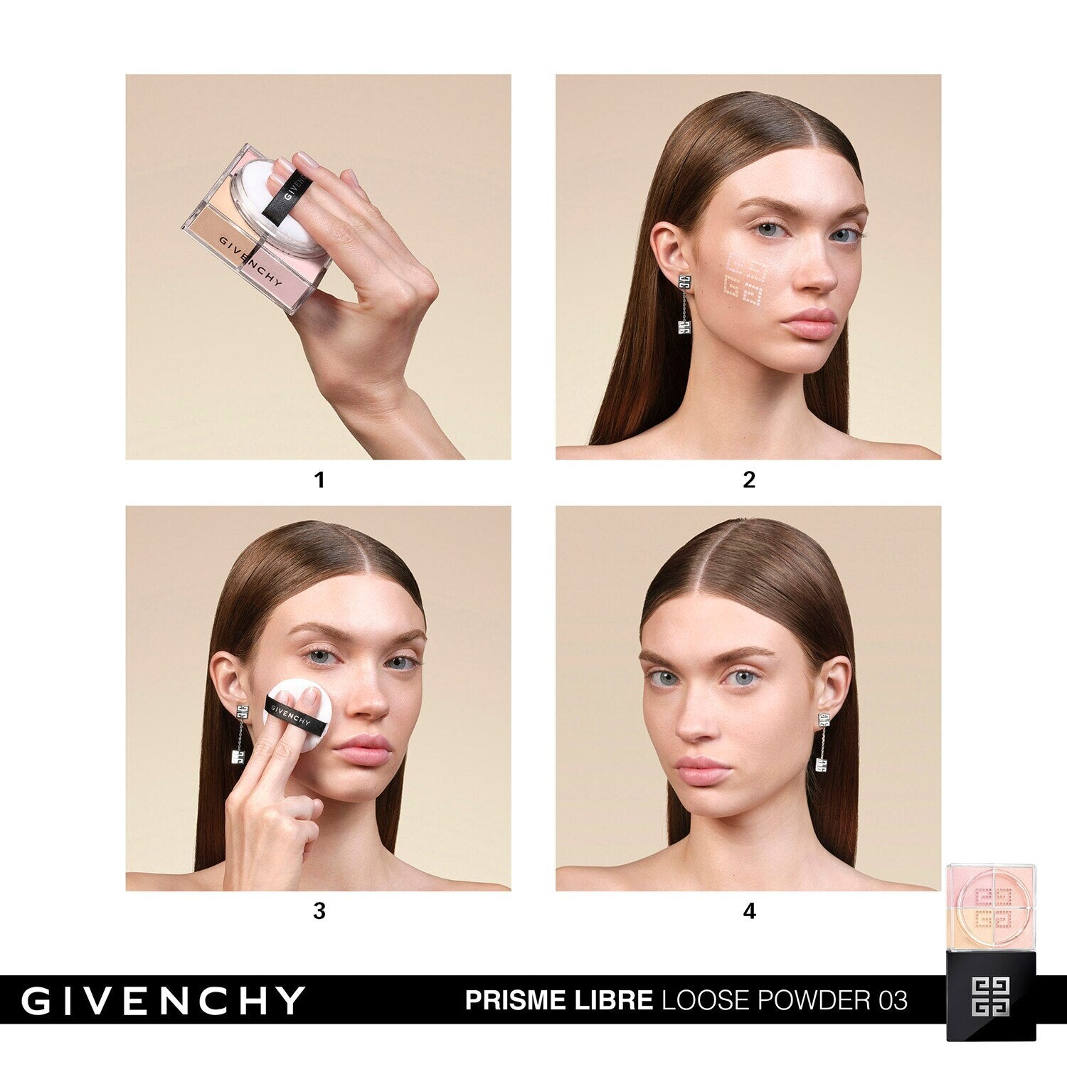 Givenchy Mini Prisme Libre 4-Color Loose Powder - Finishing N04 Mousseline Acidulee