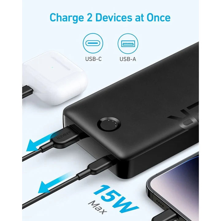 Anker Portable Charger, 325 Power Bank (PowerCore Essential 20K) 20000mAh Power Bank, Black