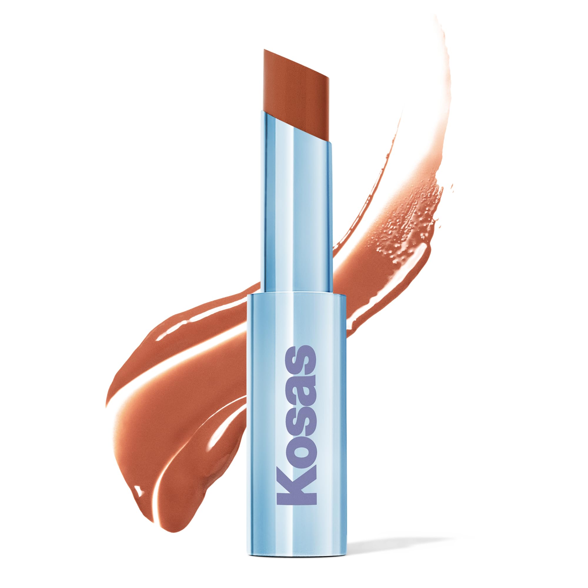 Kosas Wet Stick Moisturizing Shiny Sheer Lipstick - Sunset Simmer - Warm Rosy Brown