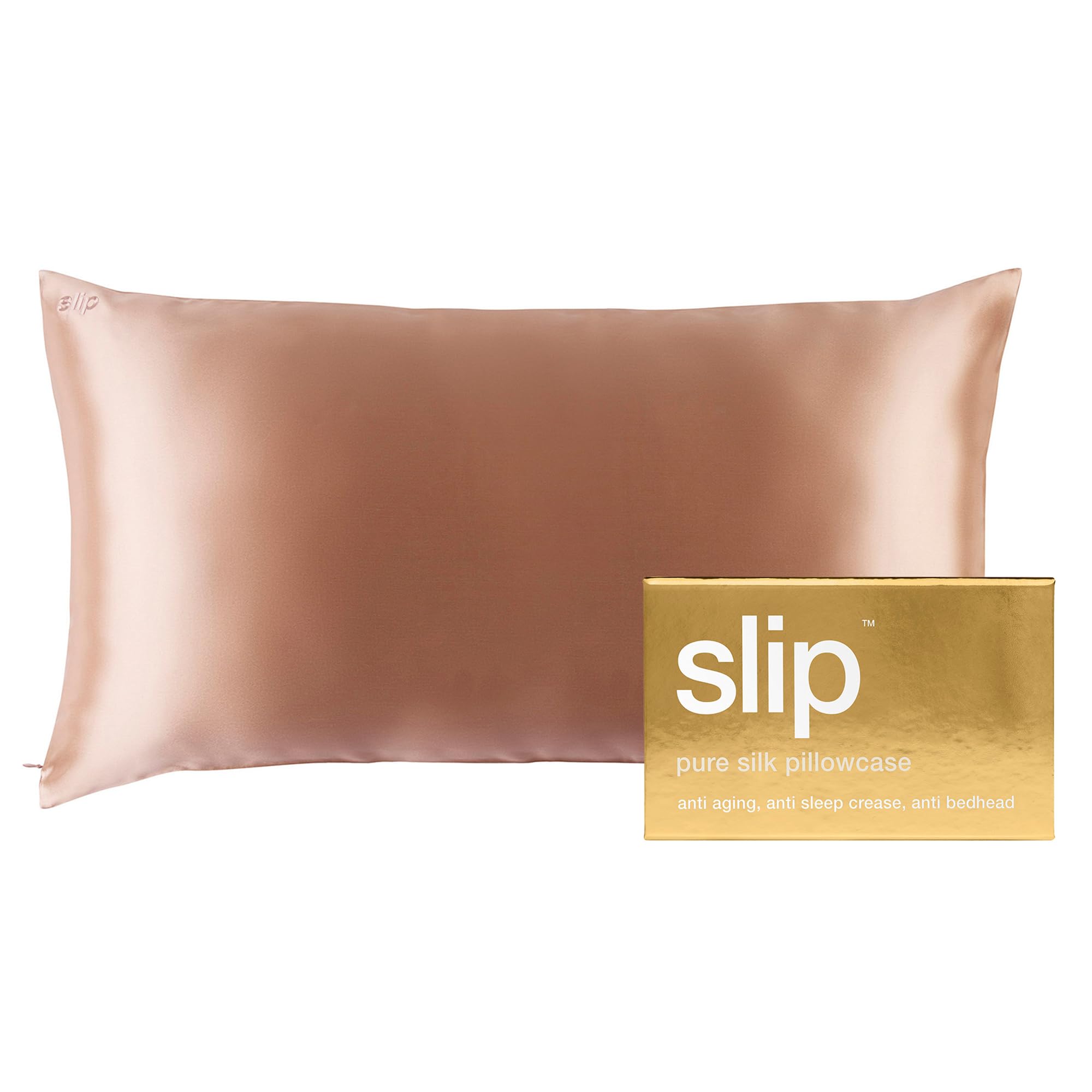 Slip Silk King Zippered Pillowcase - Rose Gold