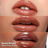 Kosas Wet Stick Moisturizing Shiny Sheer Lipstick - Sunset Simmer - Warm Rosy Brown