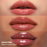 Kosas Wet Stick Moisturizing Shiny Sheer Lipstick - Island High - Warm Toasty Red