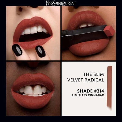 Yves Saint Laurent Rouge Pur Couture The Slim Velvet Radical Lipstick - Limitless Cinnabar #314