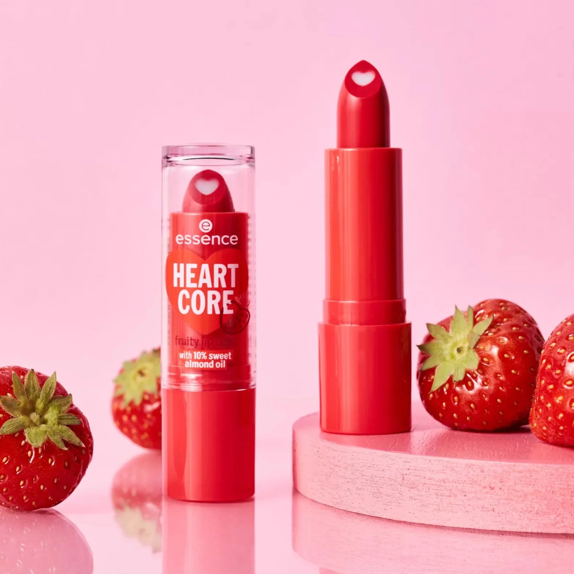 Essence HEART CORE Fruity Lip Balm 02 Sweet Strawberry 3g