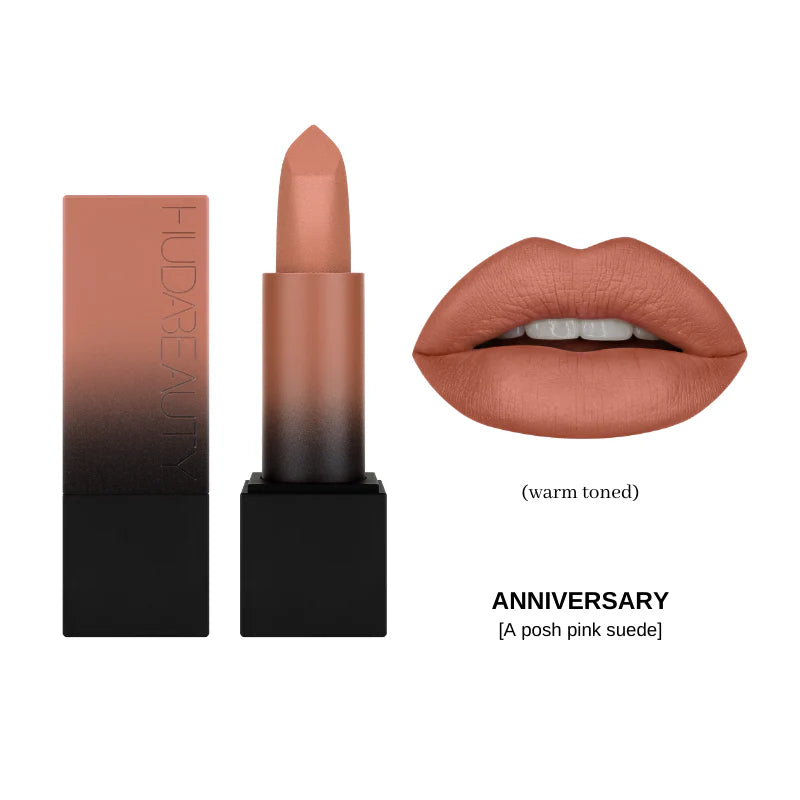 Huda Beauty Power Bullet Matte Lipstick - Anniversary - A Posh Pink Suede (Warm Toned)