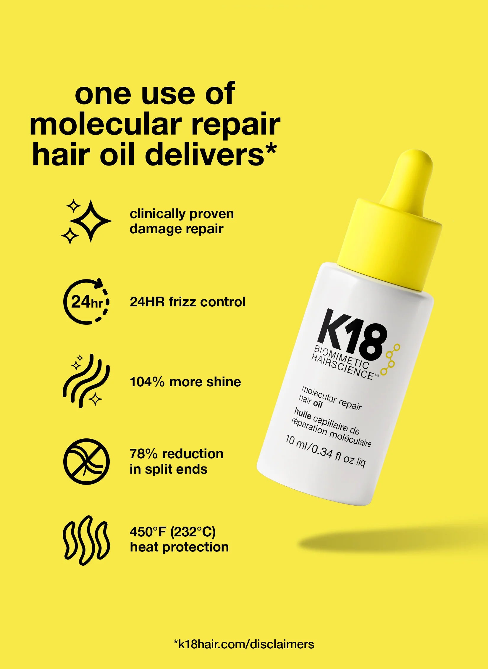 K18 Molecular Repair Hair Oil - 10 ml