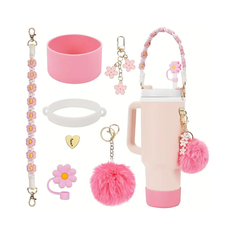 Stanley Tumbler Compatible Accessories Set - Pink