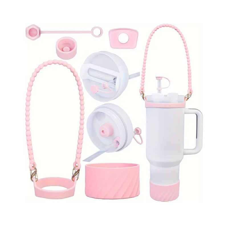 5pcs Cup Accessories Set for Stanley - Pink