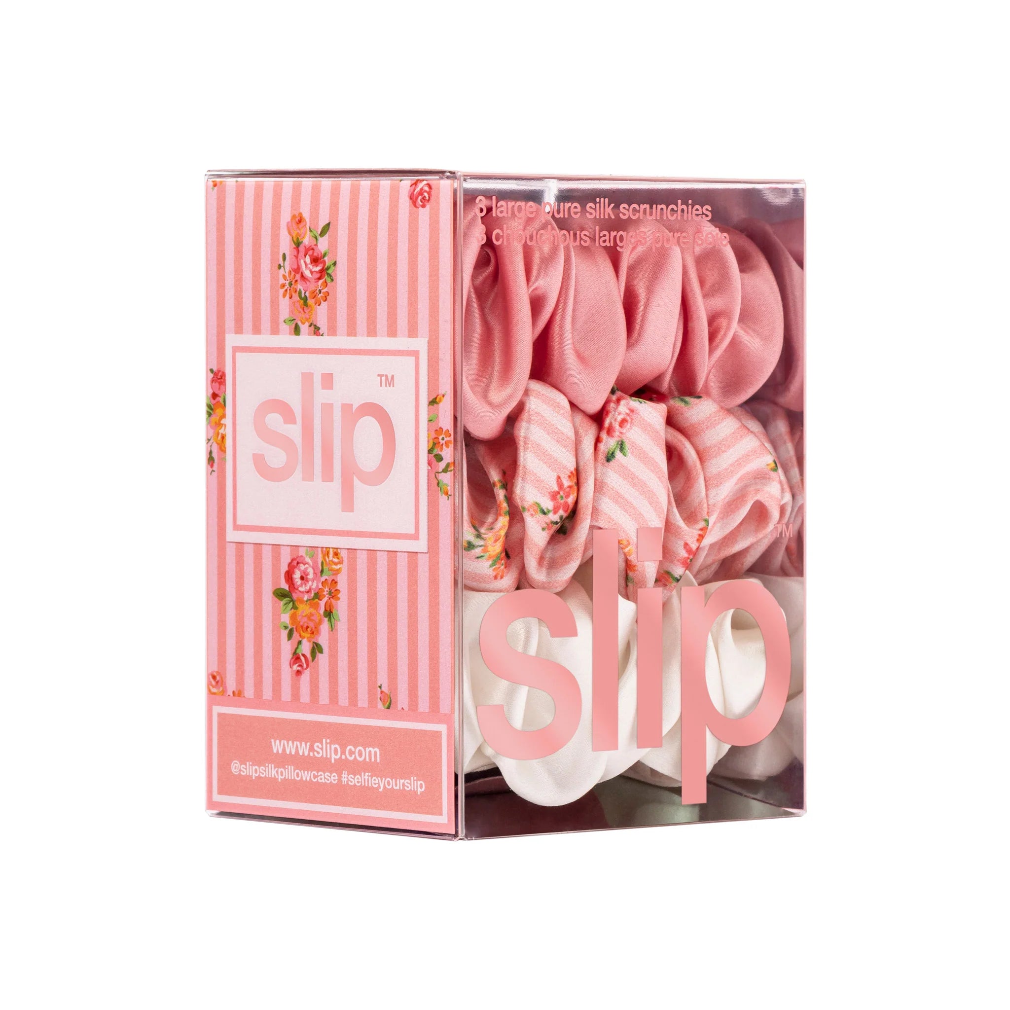 Slip Silk Large Hair Scrunchies - Petal