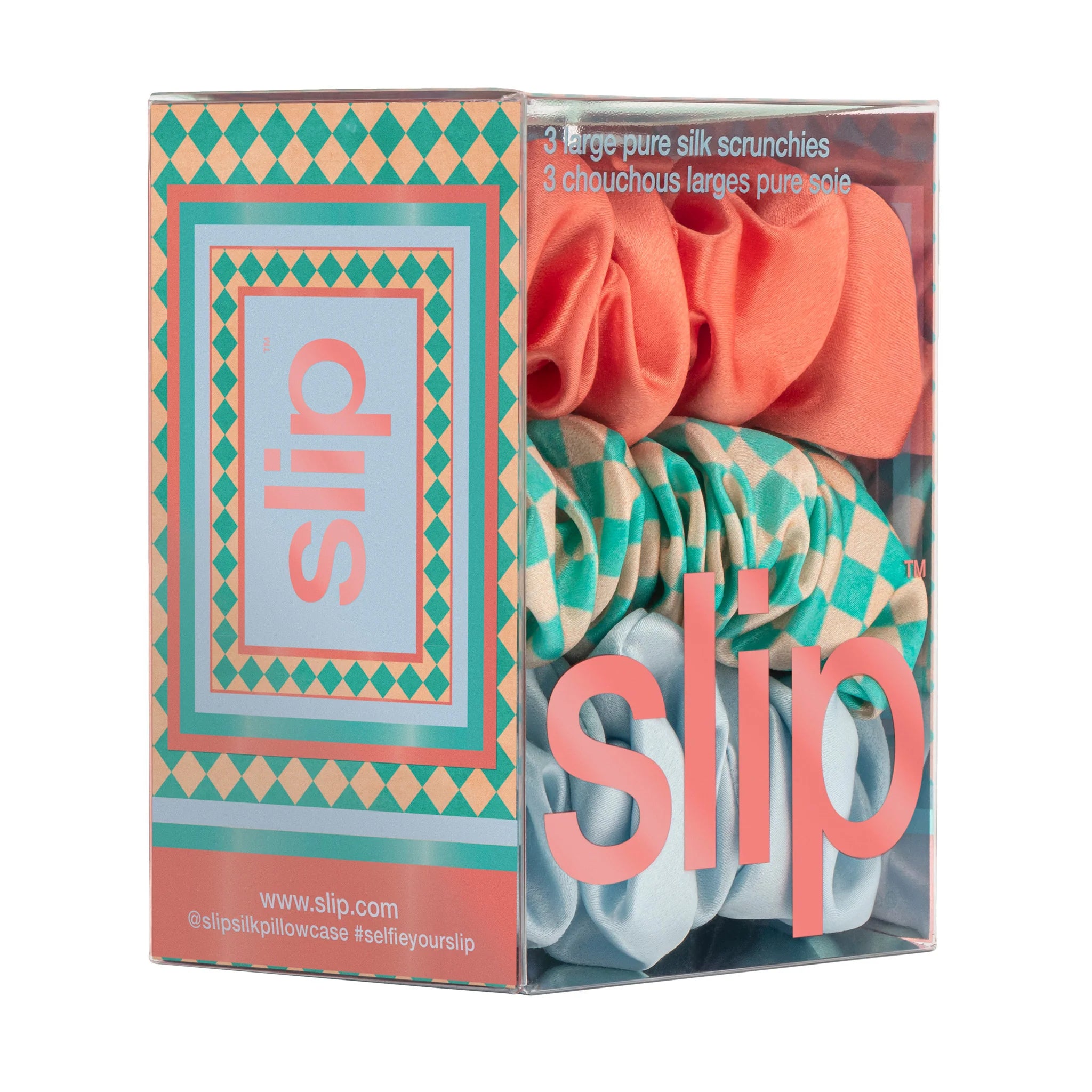 Slip Silk Large Scrunchies Set Of 3 Sea Mist