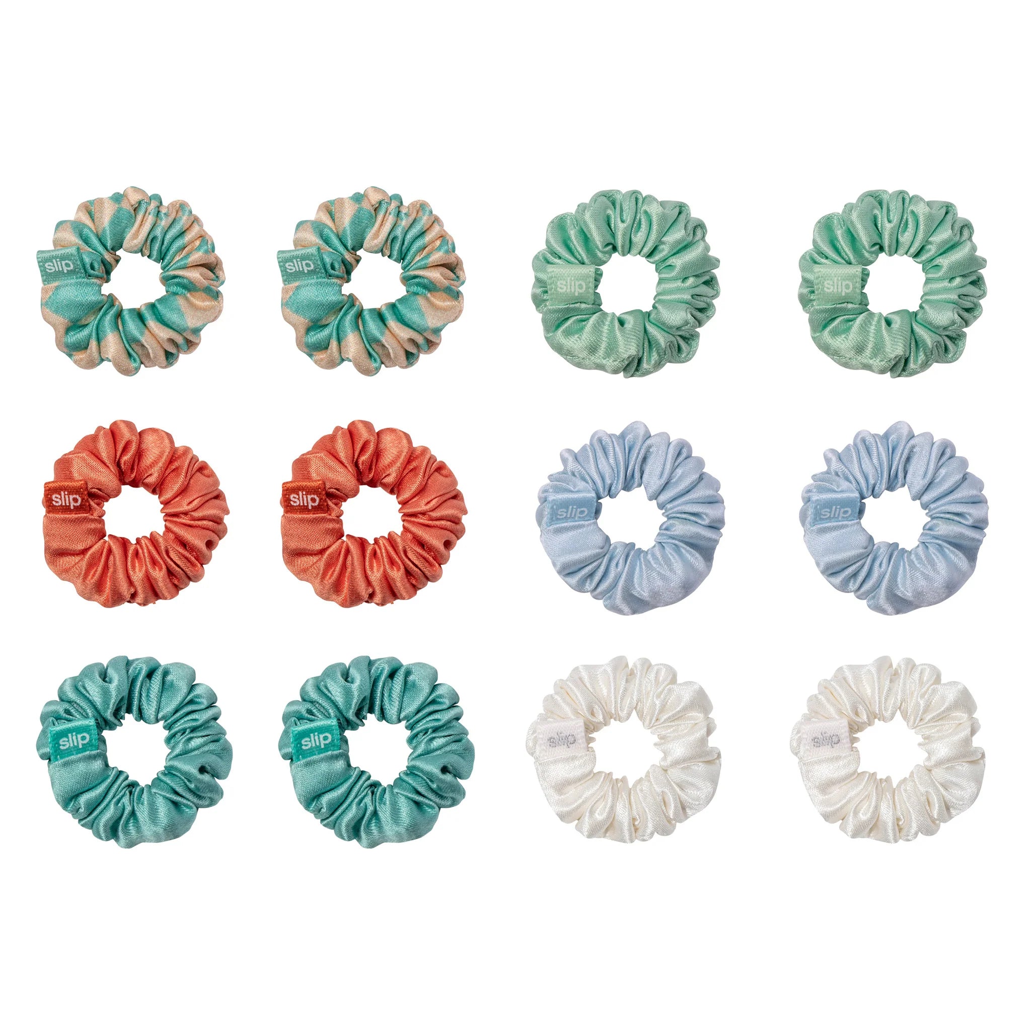 Slip Silk Seaside Minnie - Set Of 12 - Scrunchies