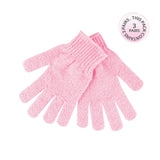 Brush Works Bath Exfoliating Gloves-3 Pack