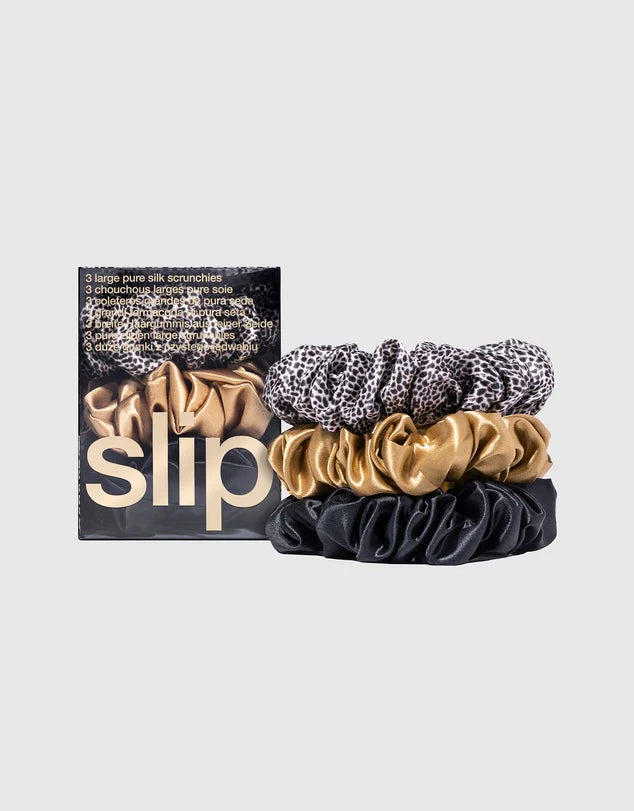 Slip Silk Large Hair Scrunchies - Leopard