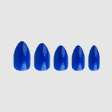 Invogue Electric Blue Oval Nails (24 Pieces)