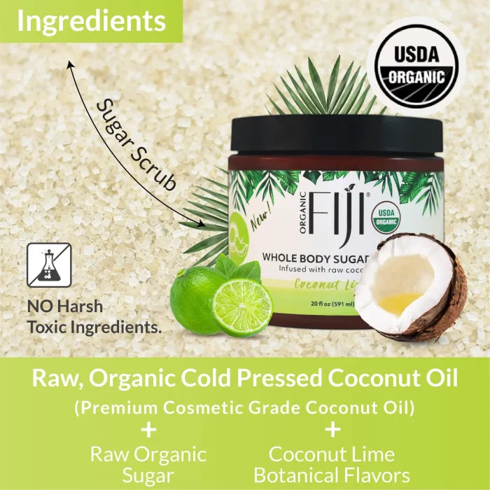 Fiji Organic Coconut Oil Infused Sugar Scrub 591ml