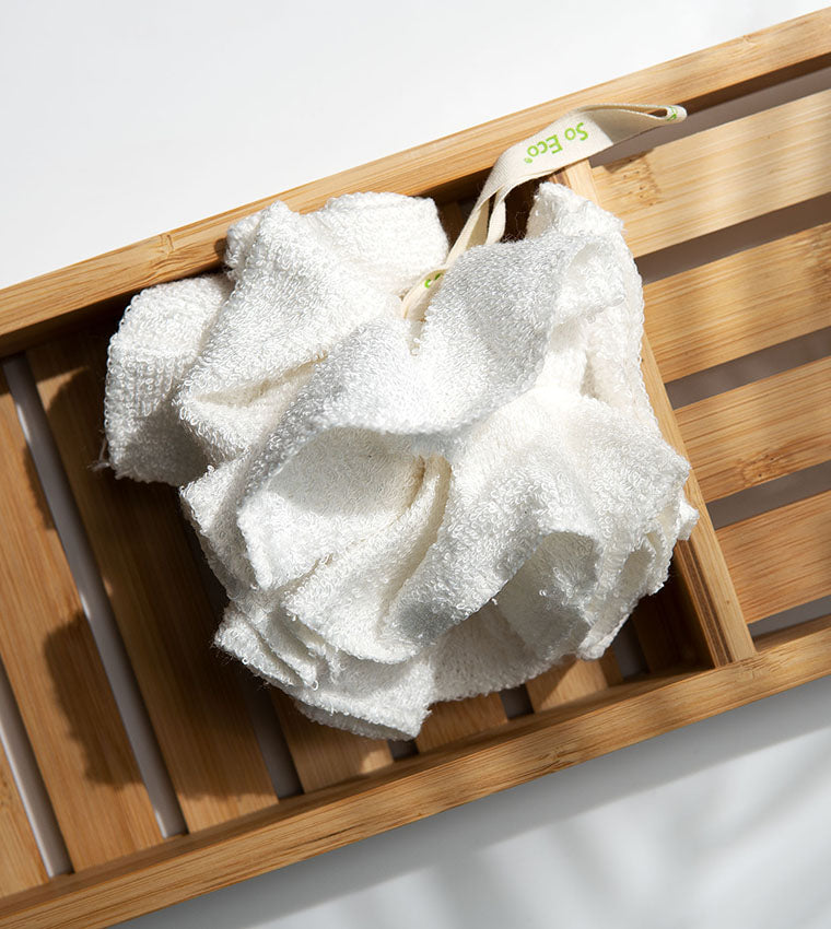 So Eco  Bamboo Bath & Shower Pouf