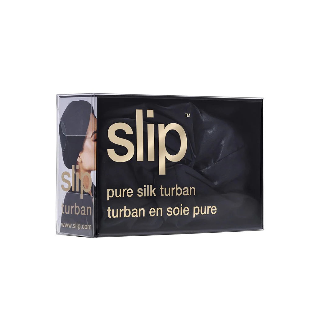 Slip Silk Turban - Black