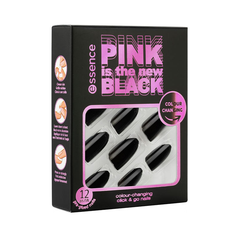 Essence Pink is the New Black Color Changing Click&Go Nails 12pcs - 01 Show Your Pink Side