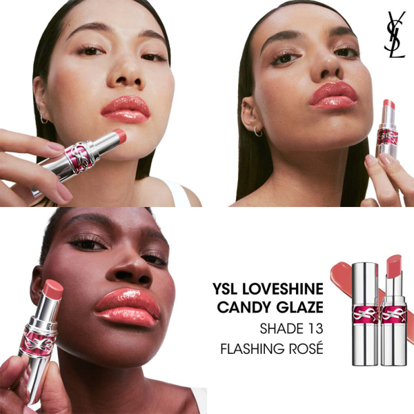 Yves Saint Laurent Candy Glaze Lip Gloss Stick - 13 Flashing Rose (3.2g)